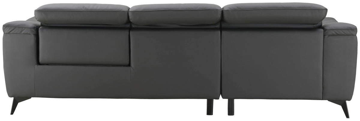 ECKSOFA  Lederlook Kombination Echtleder/Lederlook Schwarz  - Schwarz, Design, Leder/Textil (168/254cm) - Xora