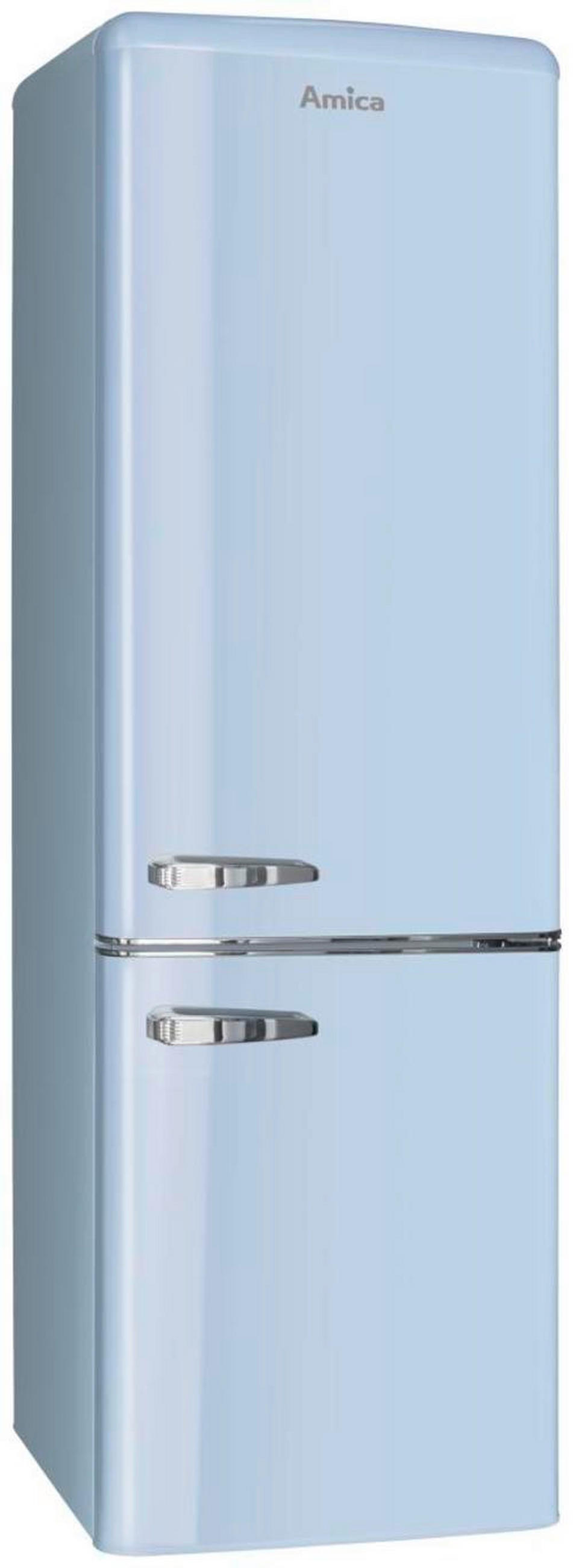 KÜHL-GEFRIER-KOMBINATION 55/181/61,5 cm KGCR387100L  - Hellblau, Basics, Metall (55/181/61,5cm) - Amica