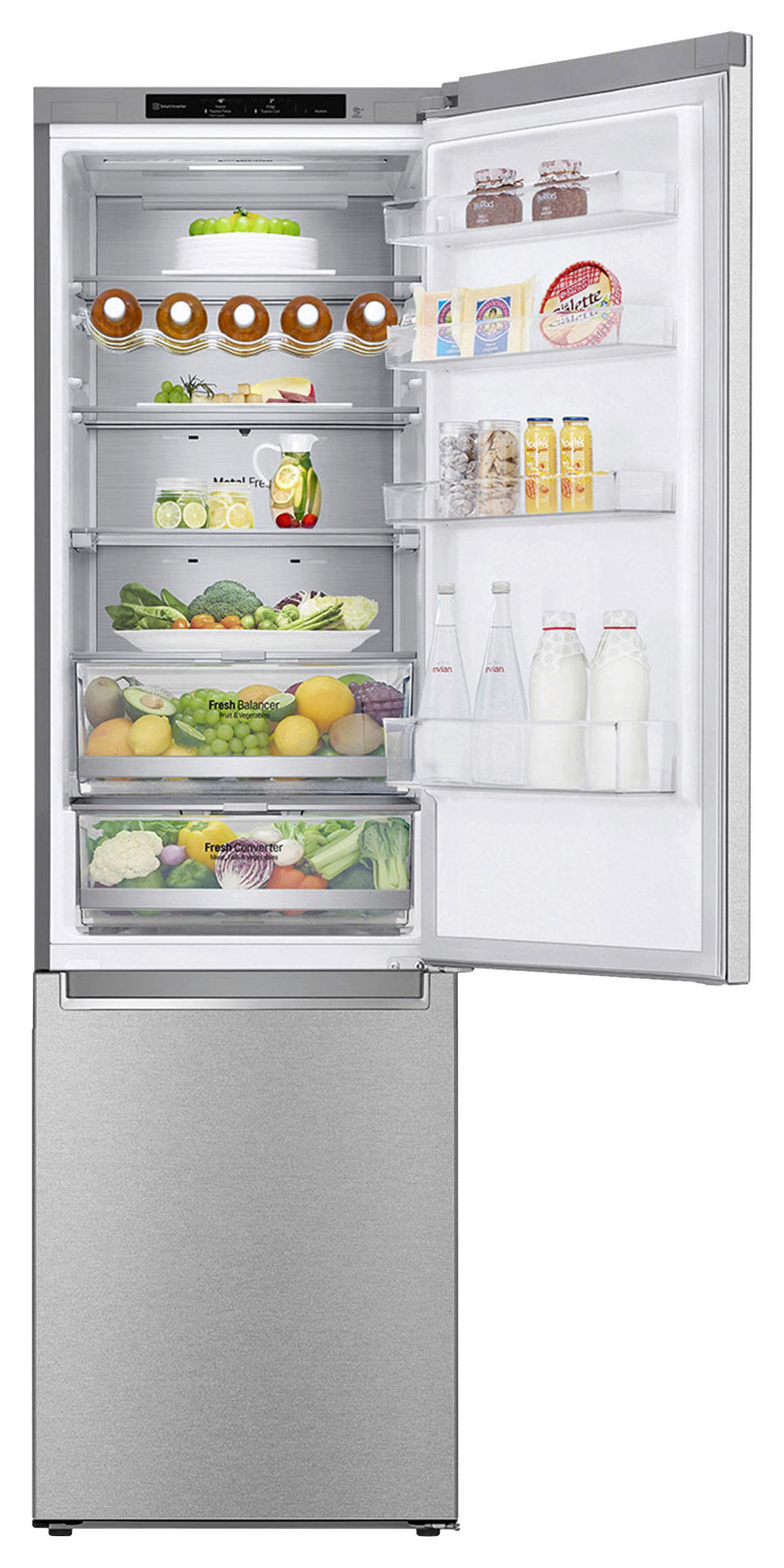 KÜHL-GEFRIER-KOMBINATION 60/203/68 cm GBB92MBB3P  - Silberfarben, Trend, Glas/Kunststoff (60/203/68cm) - LG