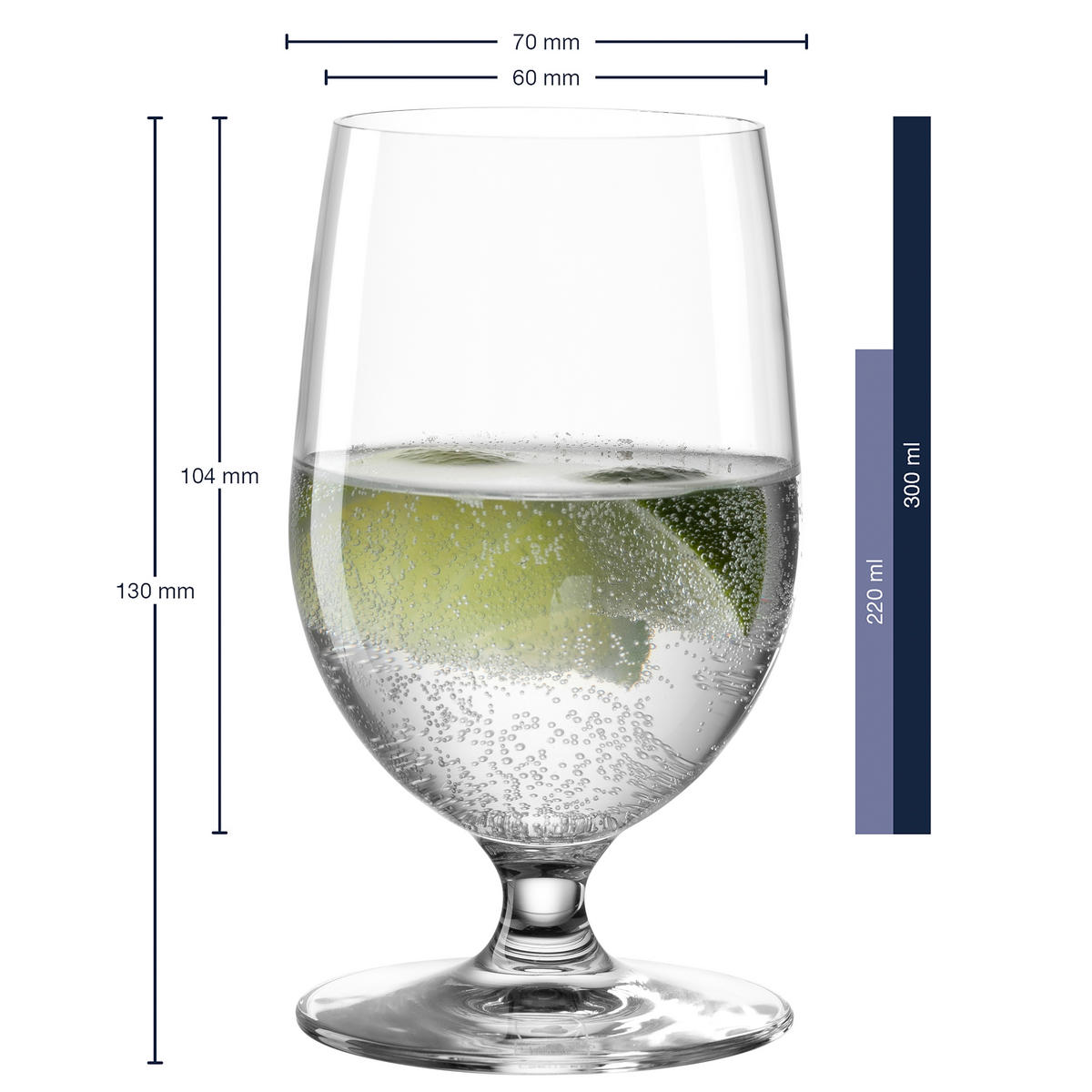 WASSERGLAS Ciao+ 310 ml  - Klar, KONVENTIONELL, Glas (7.5/13cm) - Leonardo