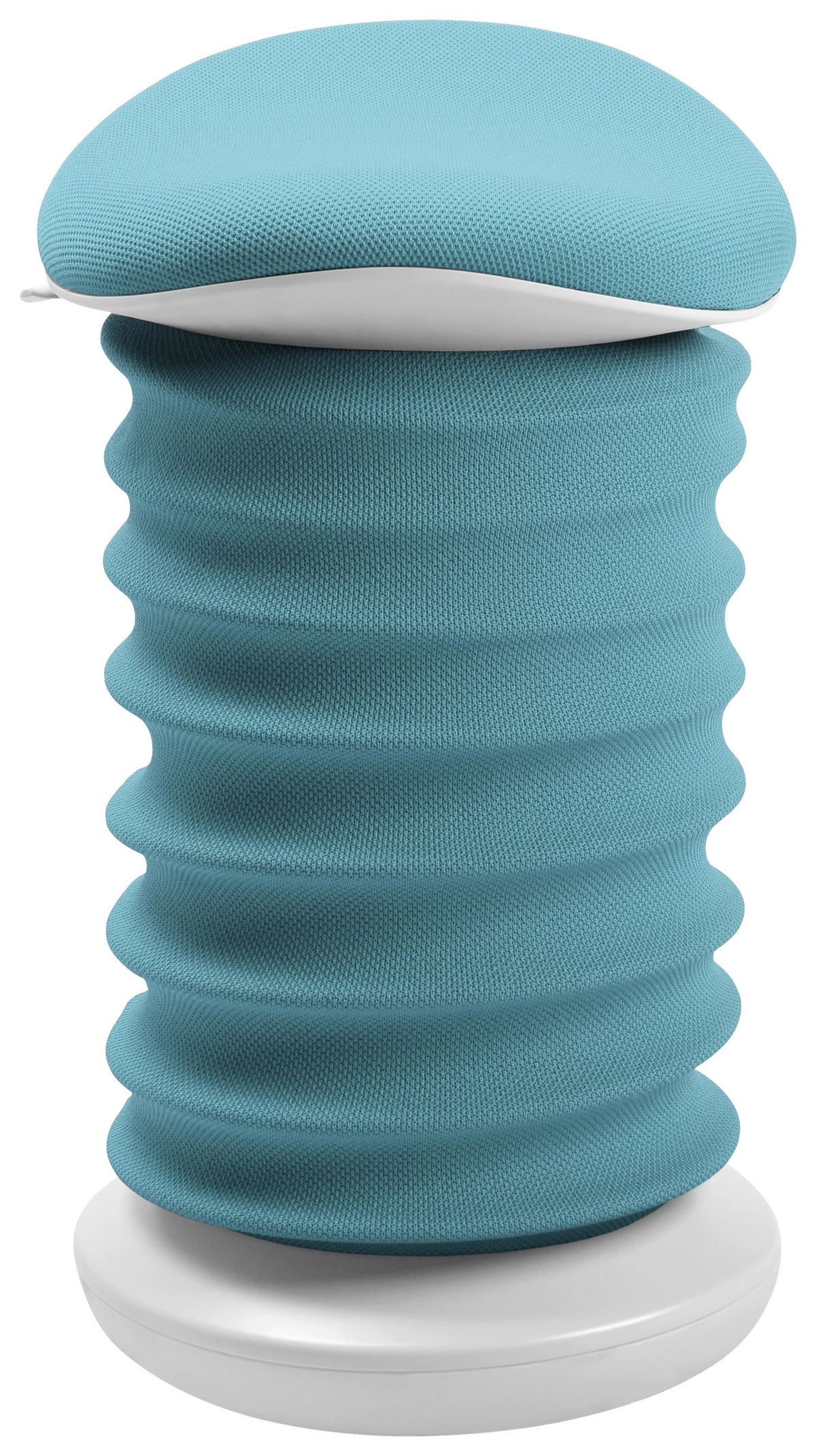 BÜROHOCKER Blau, Weiß  - Blau/Weiß, Design, Kunststoff/Textil (37,5/53-64/36cm) - Topstar