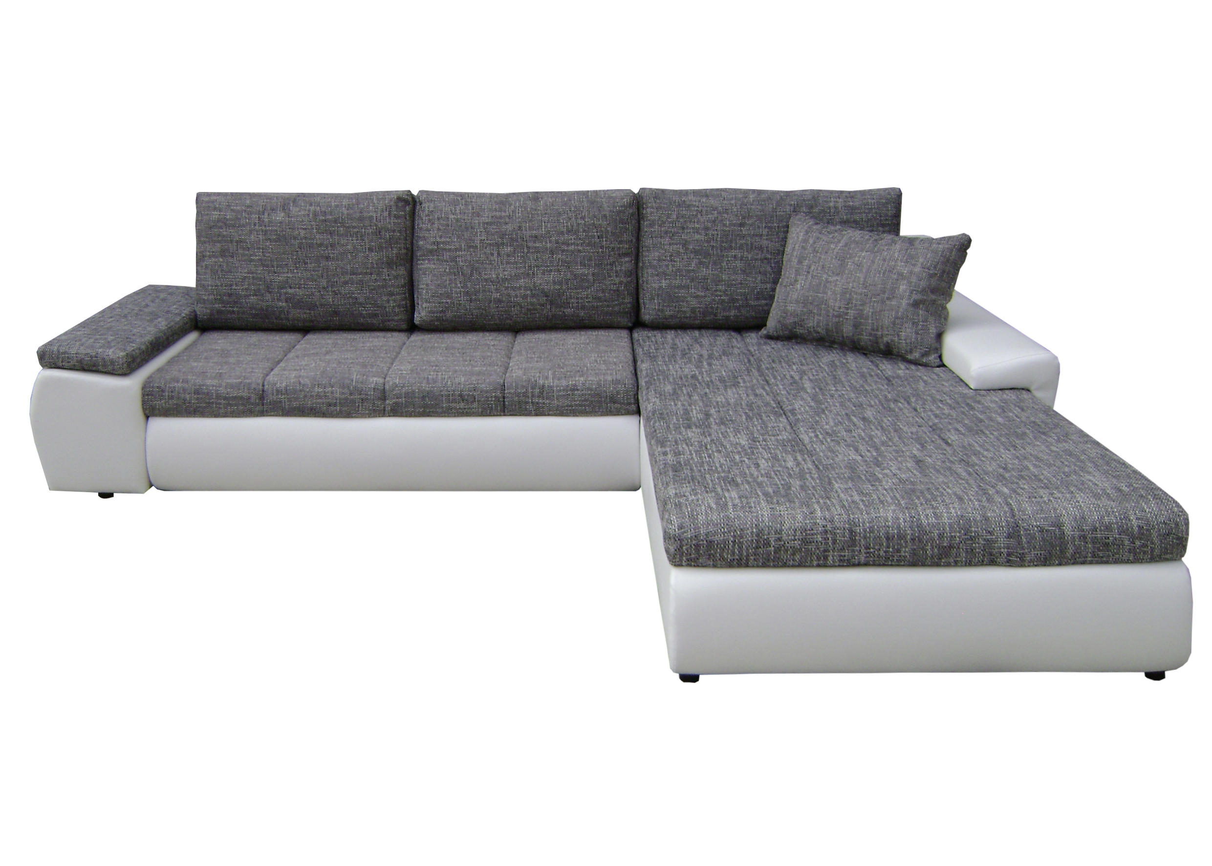 SJEDEĆA GARNITURA tekstil  siva, bijela   - bijela/siva, Design, tekstil (310/210cm) - Boxxx