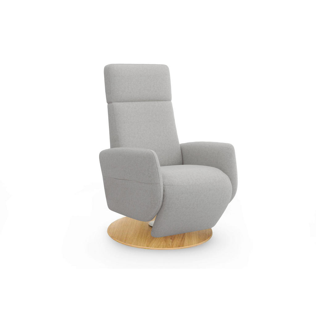 Thumbnail - Sit & More Relaxsessel Rochelle E, Hellgrau, Textil, Eiche, 71x110x82 cm, Goldenes M, Oeko-Tex® Standard 100, Made in Eu...