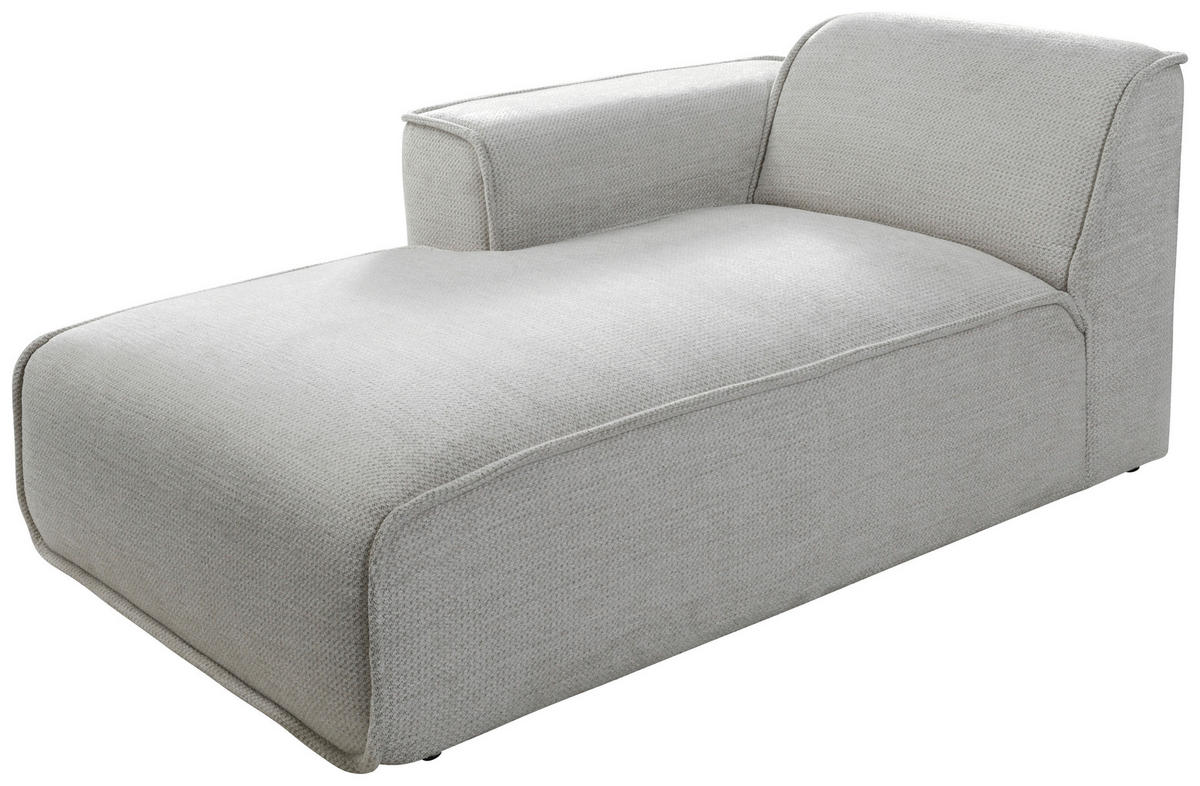 WOHNLANDSCHAFT Flachgewebe Naturfarben  - Schwarz/Naturfarben, Design, Kunststoff/Textil (165/368/211cm) - Lomoco