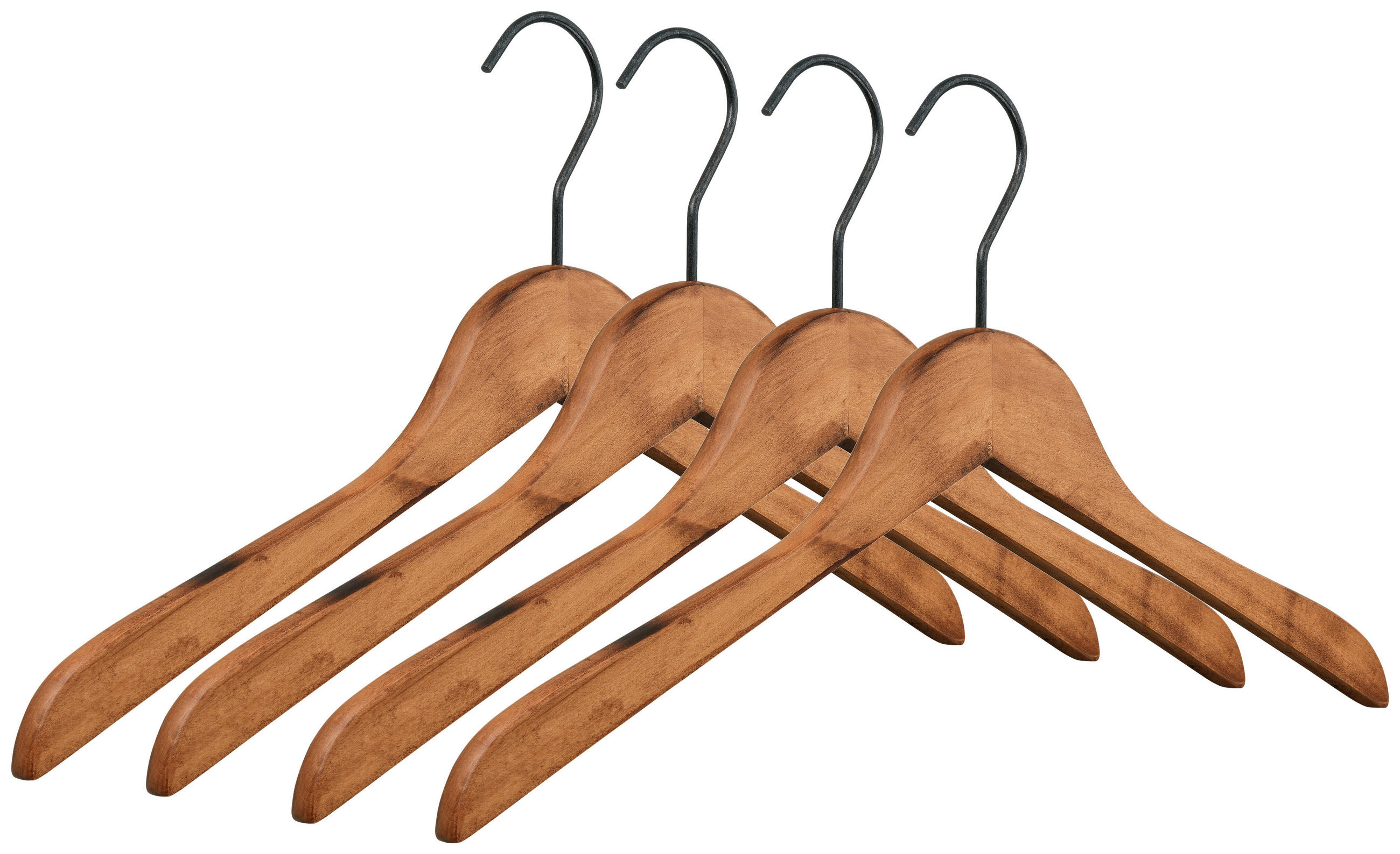KLEIDERBÜGELSET 4-TEILIG 43 cm Holz  - Braun/Kupferfarben, KONVENTIONELL, Holz (43cm)