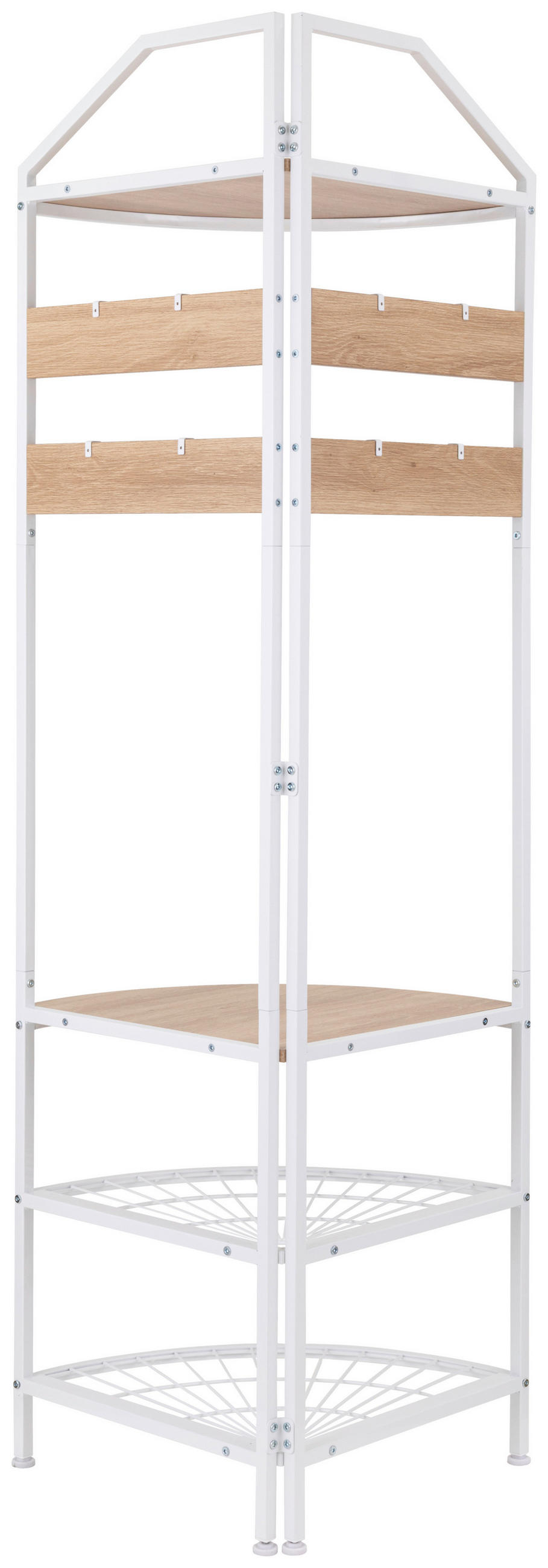 GARDEROBE  in 46/180/46 cm  - Eichefarben/Weiß, Design, Holzwerkstoff/Metall (46/180/46cm) - MID.YOU