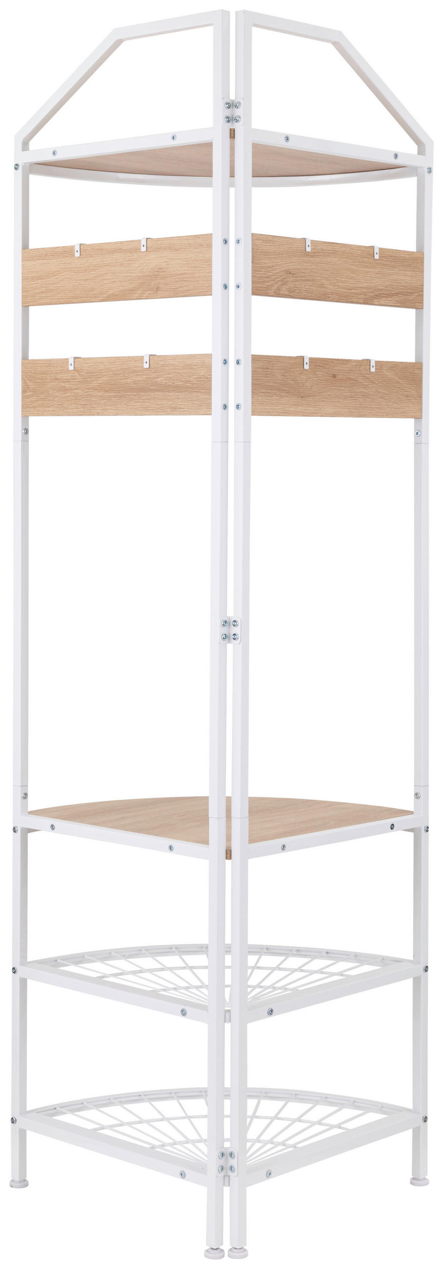GARDEROBE  in 46/180/46 cm  - Eichefarben/Weiß, Design, Holzwerkstoff/Metall (46/180/46cm) - MID.YOU