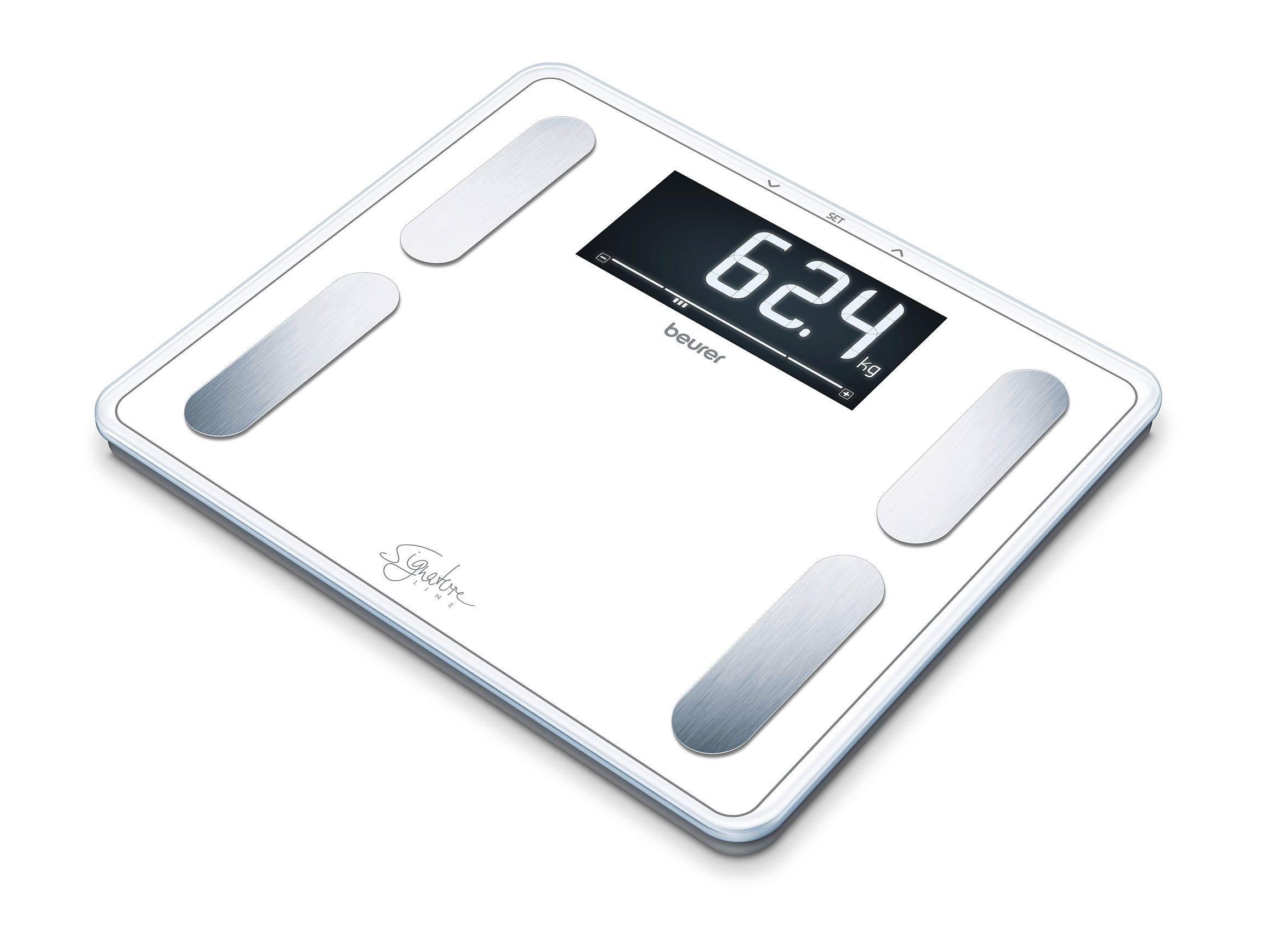 PERSONENWAAGE - Weiß, Design, Glas (35/30/2,8cm) - Beurer