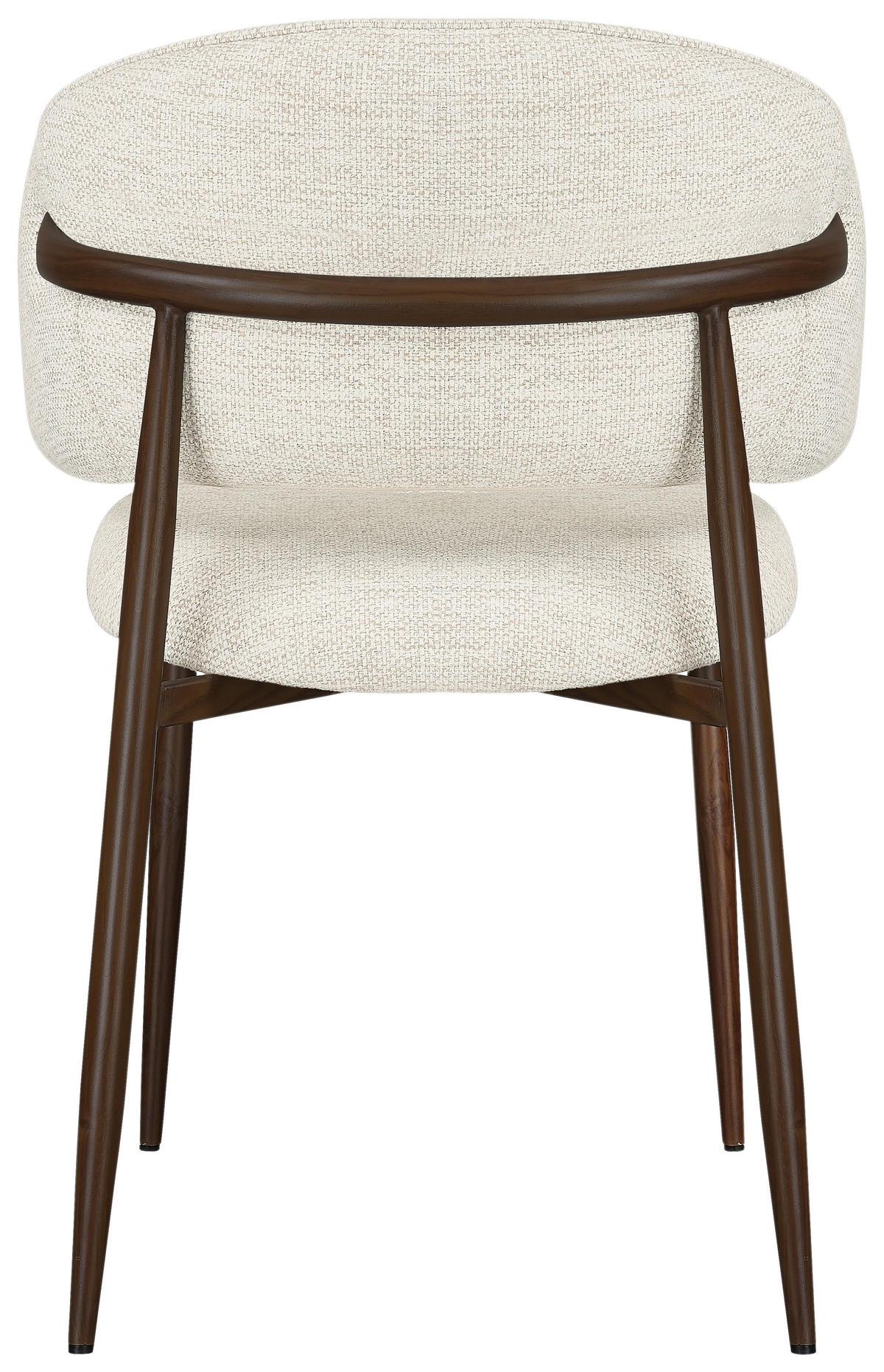 ARMLEHNSTUHL  Stoffauswahl Webstoff  Beige, Walnussfarben  - Beige/Walnussfarben, Design, Textil/Metall (58/81/60cm) - Novel