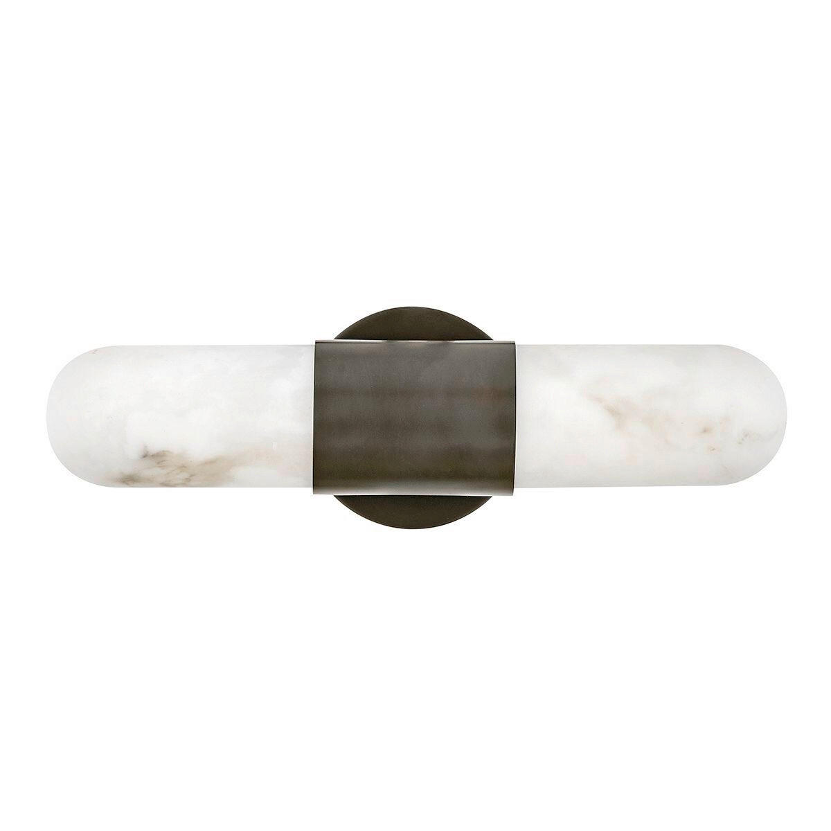 BADEZIMMER-WANDLEUCHTE Hinkley 40,6/12,7/12,6 cm  - Schwarz, KONVENTIONELL, Glas/Metall (40,6/12,7/12,6cm) - Elstead Lighting