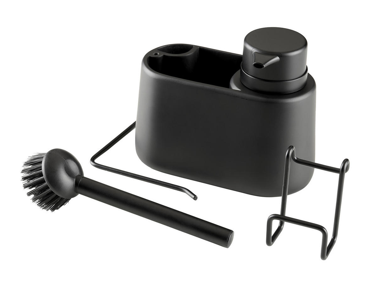 ORGANIZÉR NA UMÝV. PROSTRIEDK čierna - čierna, Design, kov/plast (28cm) - Homeware
