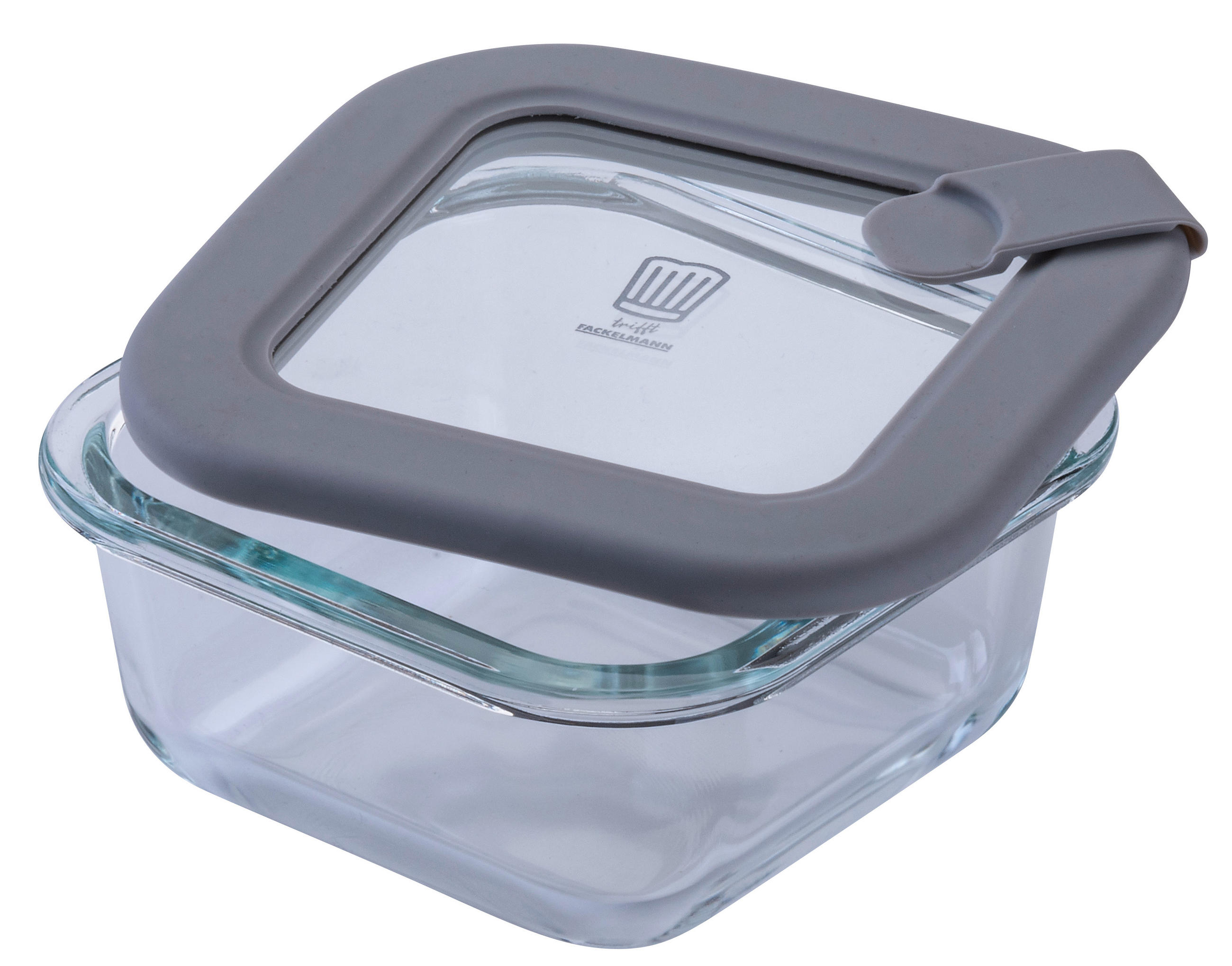 VORRATSDOSE Chefkoch 370 L  - Transparent/Hellgrau, Basics, Glas (320ml) - Chefkoch+Fackelmann