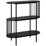 REGAL Schwarz  - Schwarz, Trend, Holzwerkstoff/Metall (80/95/34cm) - Xora