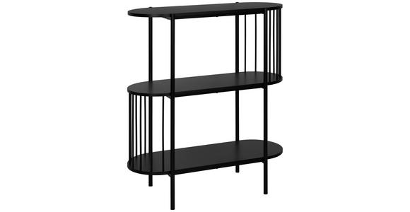 REGAL Schwarz  - Schwarz, Trend, Holzwerkstoff/Metall (80/95/34cm) - Xora