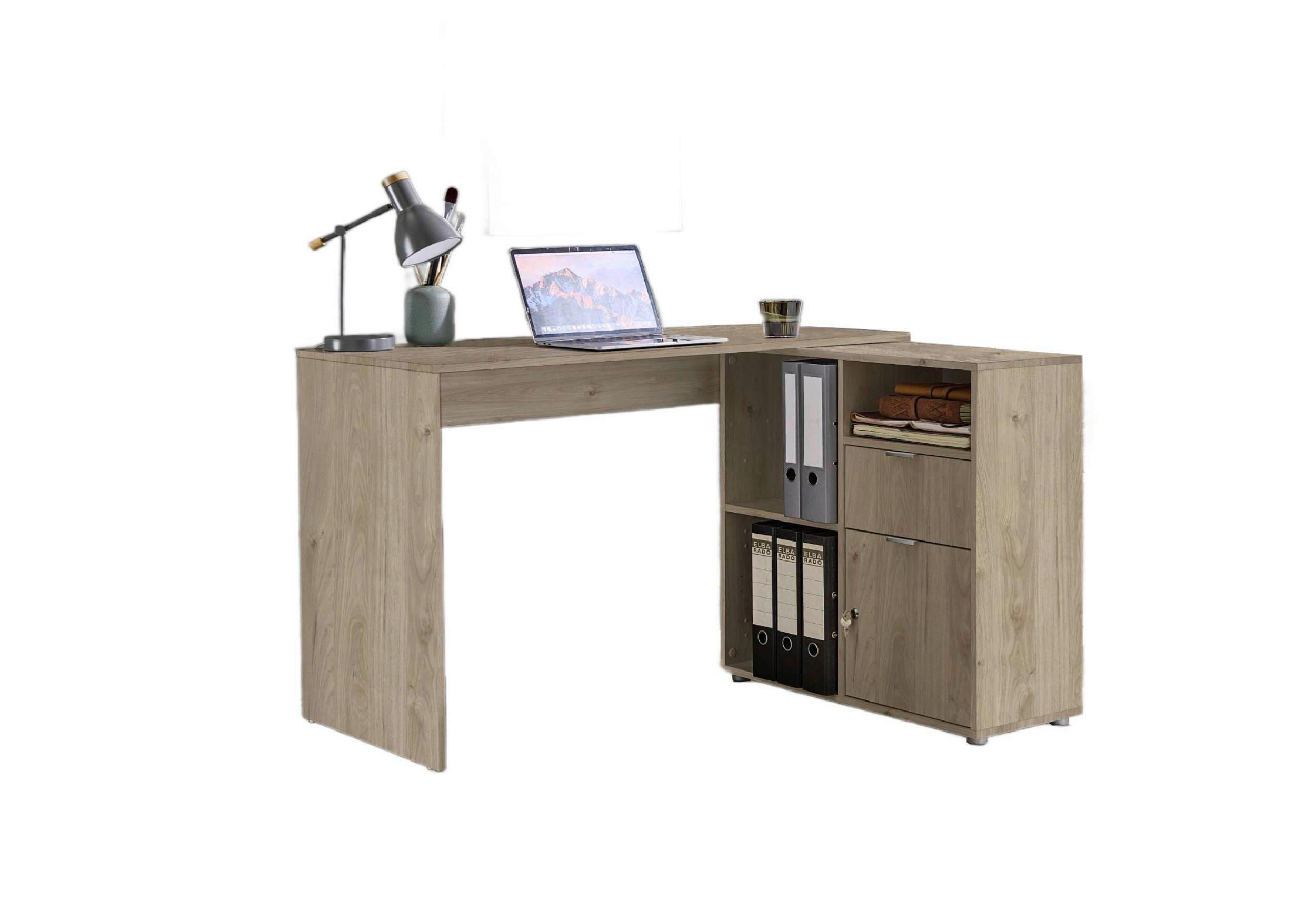 SCHREIBTISCHKOMBINATION Eichefarben  - Eichefarben, MODERN, Holzwerkstoff (110/85/74cm) - MID.YOU