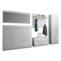 GARDEROBE 5-teilig  in 319/197/36 cm  - Weiß, Design, Holzwerkstoff (319/197/36cm) - Carryhome