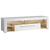 TV-ELEMENT - Eichefarben/Weiß, Design, Glas/Holzwerkstoff (153/44/44cm) - Carryhome