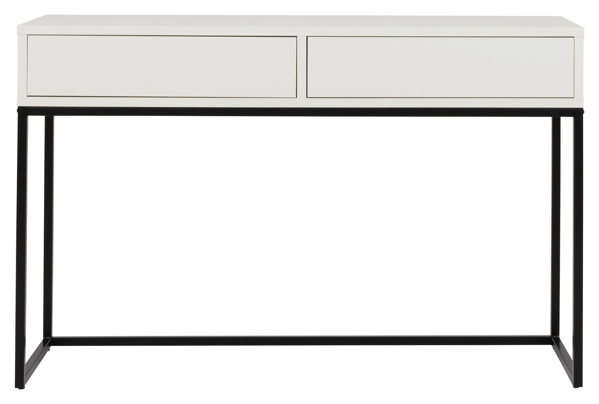 XXXL KONZOLOVÝ STOLEK, černá, bílá, kov, kompozitní dřevo, 118/36/76 cm