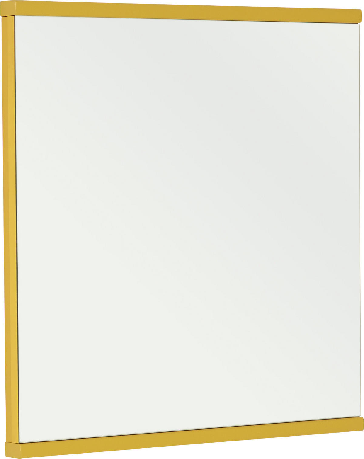 NÁSTĚNNÉ ZRCADLO, 75/75,6/4,6 cm,  - žlutá, Design, kompozitní dřevo/sklo (75/75,6/4,6cm) - Invivus