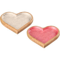 DEKOTABLETT 17/2,5 cm    - Rosa/Weiß, LIFESTYLE, Holz (17/2,5cm)