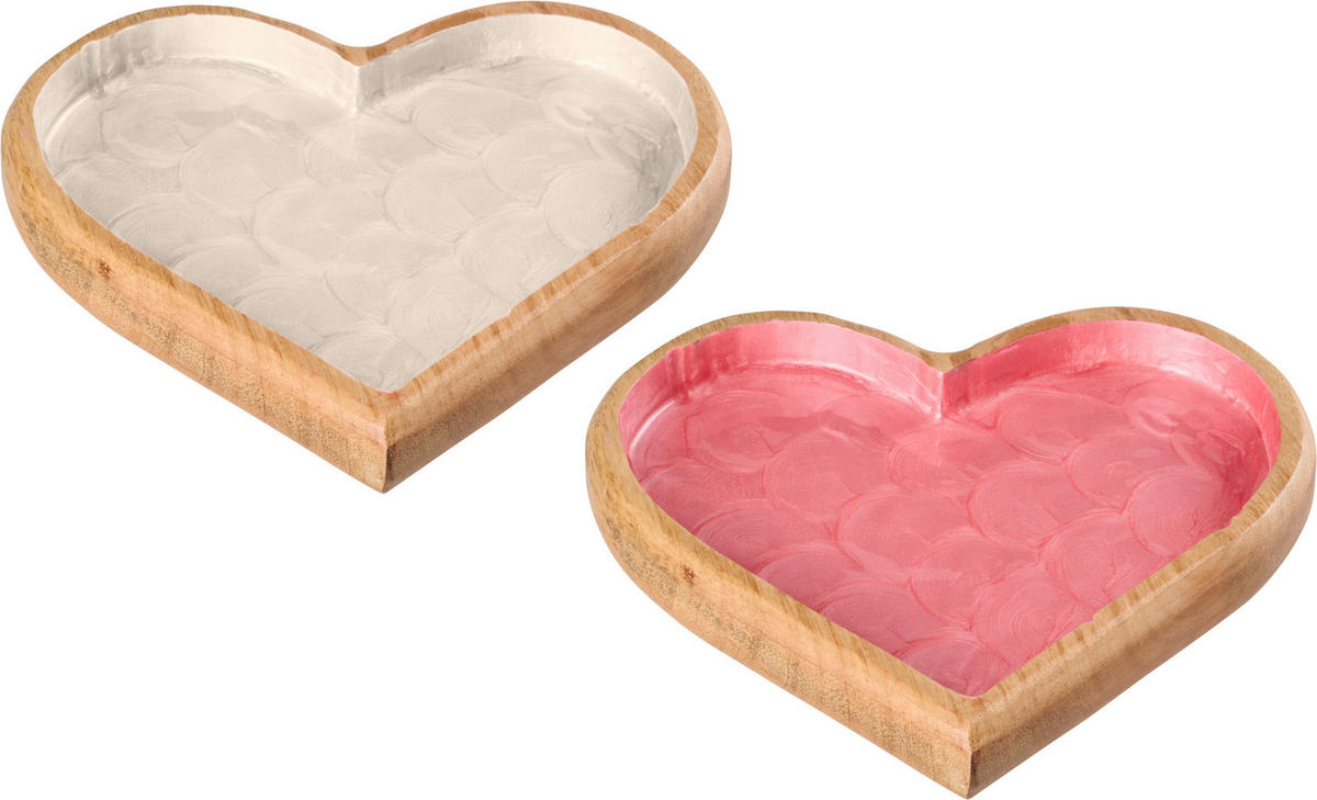 DEKOTABLETT 17/2,5 cm    - Rosa/Weiß, LIFESTYLE, Holz (17/2,5cm)