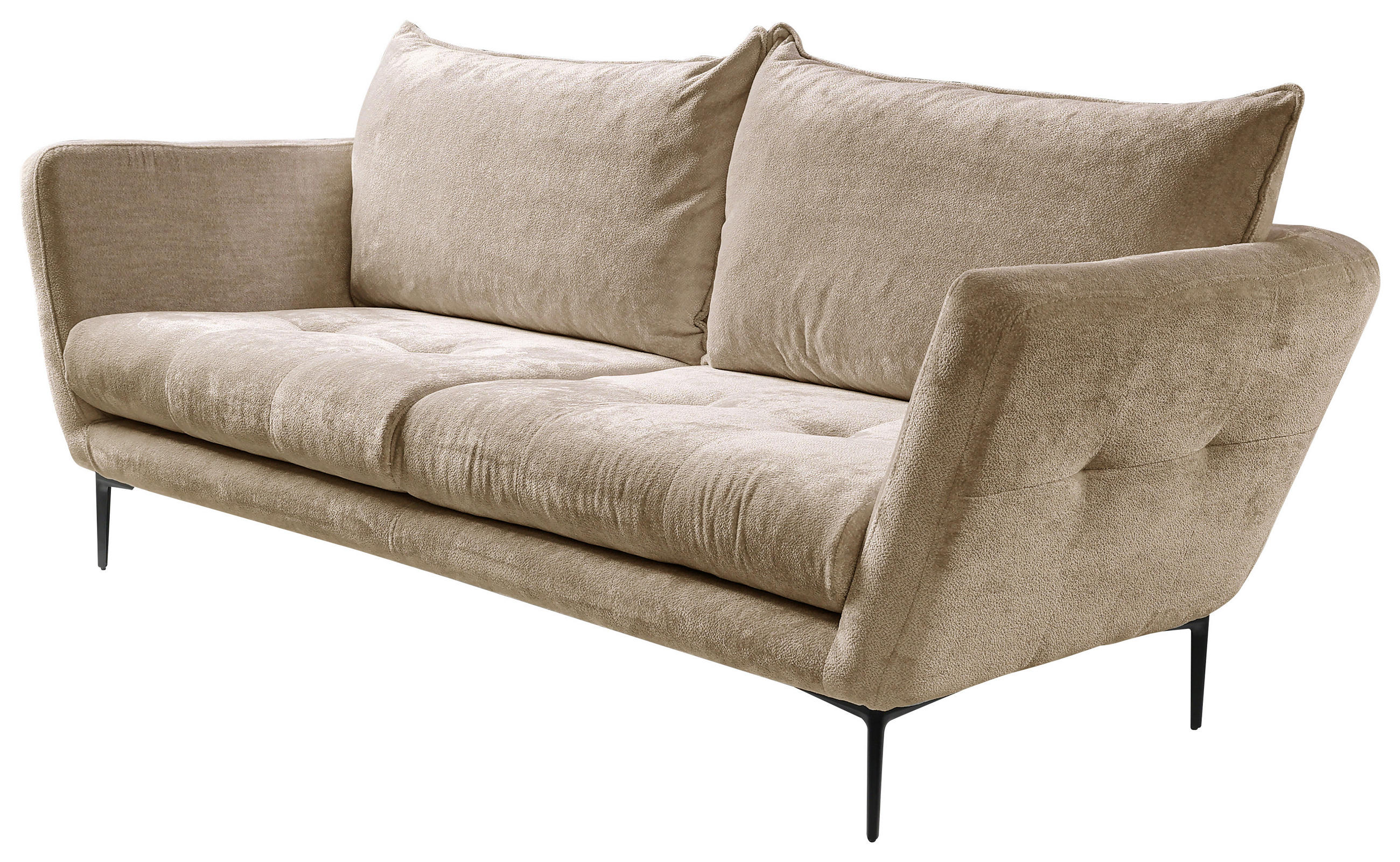 Thumbnail - Mid.you Sofa, Beige, Textil, 3-Sitzer, Füllung: Polyurethan (Pur), 225x86x95 cm, Made in EU, Wohnzimmer, Sofas & Couches...