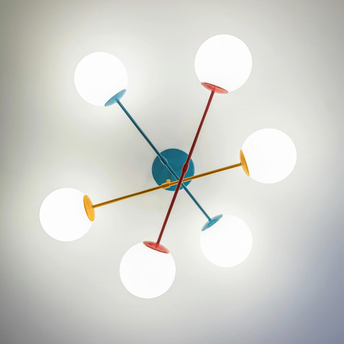 KINDERDECKENLEUCHTE 76/76/31 cm   - Multicolor, LIFESTYLE, Glas/Metall (76/76/31cm)