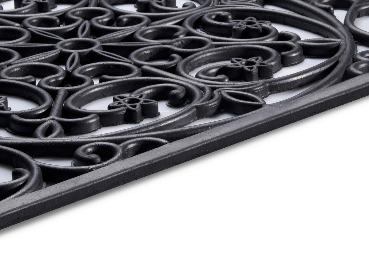 FUßMATTE  45/75 cm  Schwarz  - Schwarz, Basics, Kunststoff (45/75cm)