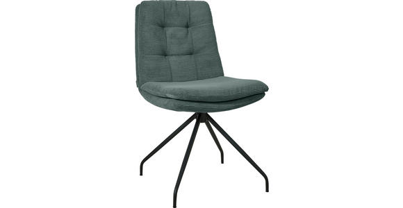 STUHL - Schwarz/Grün, Design, Textil/Metall (49/90/68cm) - Johann Jakob