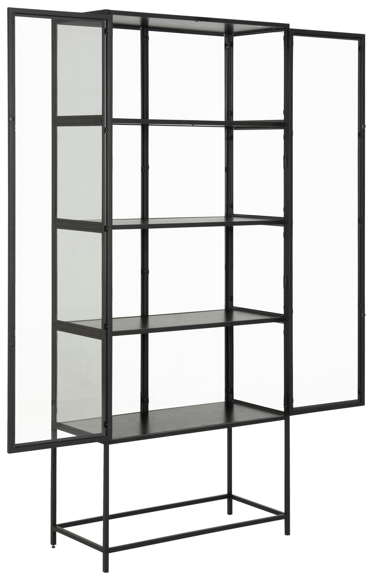 VITRINE  in Schwarz  - Schwarz, Trend, Glas/Holzwerkstoff (77/185,6/35cm)