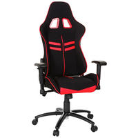 GAMING STOL umetna masa, tekstil rdeča, črna  - rdeča/črna, Moderno, kovina/umetna masa (72/138/63cm) - MID.YOU