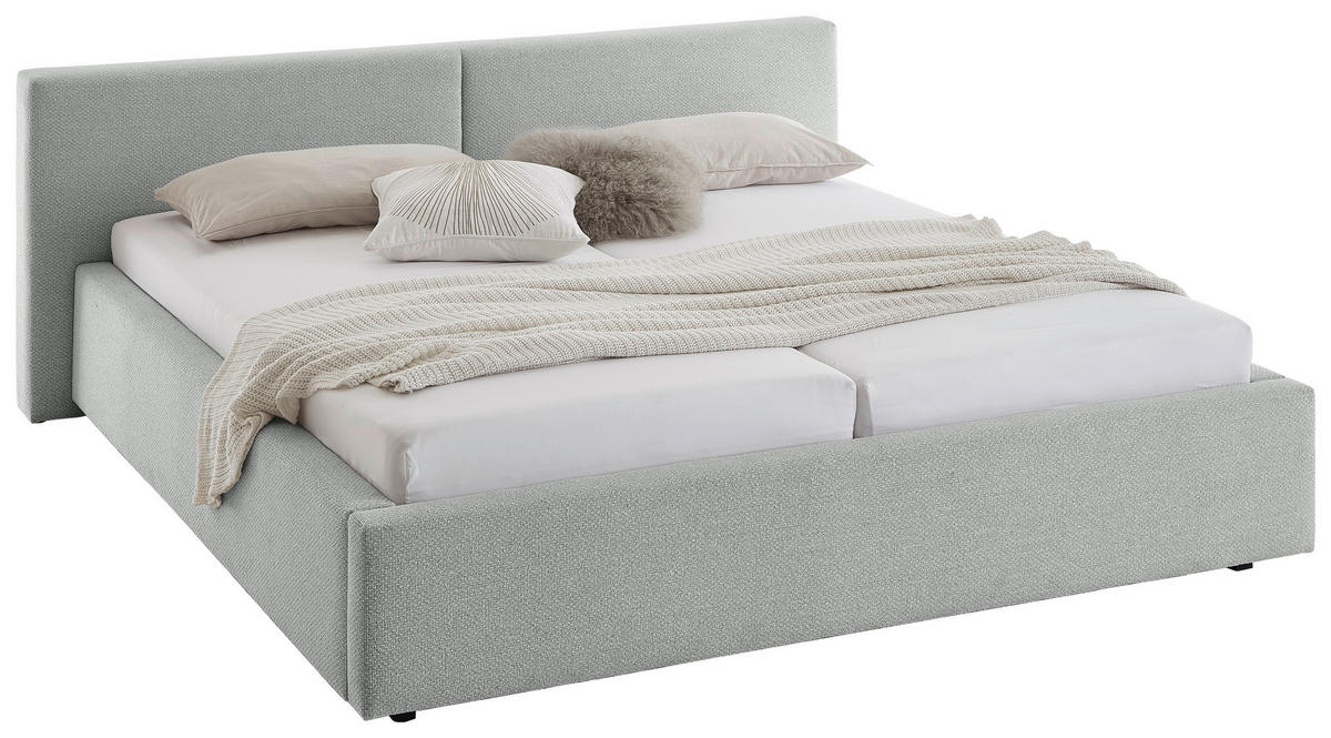 POLSTERBETT 160/200 cm  in Grau  - Grau, Basics, Textil (160/200cm) - Boxxx