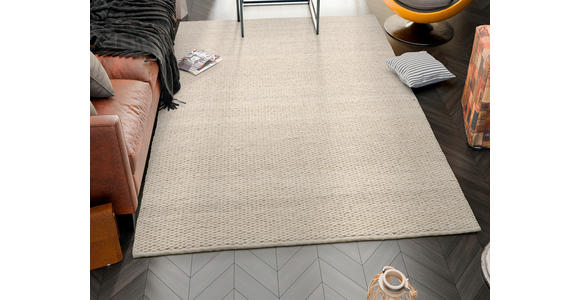 HANDWEBTEPPICH 160/230 cm Hellgrau  - Hellgrau, Basics, Textil (160/230cm) - Linea Natura