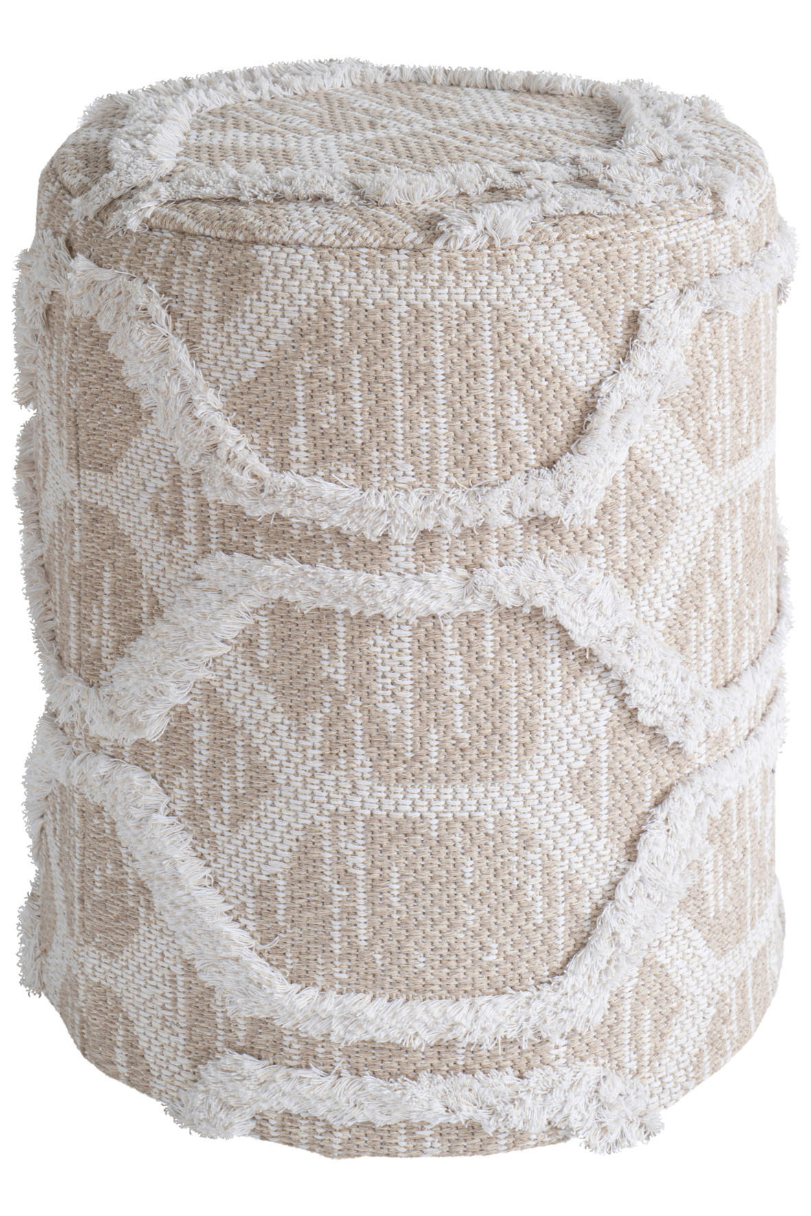 POUF Struktur Uni  - Sandfarben/Gelb, Design, Textil (47/36cm) - Obsession