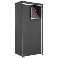 STOFFSCHRANK 75/160/50 cm  in Grau  - Grau, Basics, Kunststoff/Textil (75/160/50cm) - Carryhome