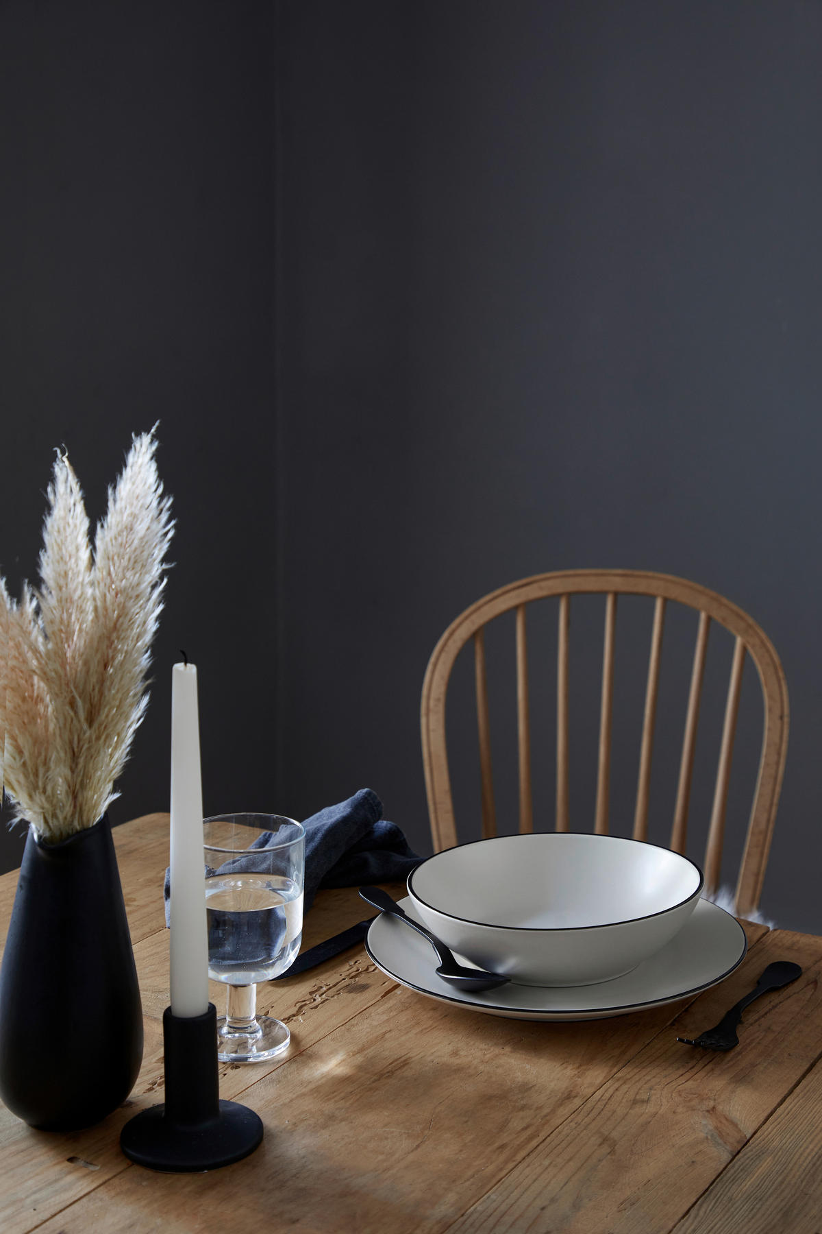 KOMBISERVICE Schwarz, Beige AUGUSTA 30-teilig 6 Personen  - Beige/Schwarz, Basics, Keramik - Costa Nova