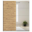 SCHWEBETÜRENSCHRANK  in Eiche Artisan  - Alufarben/Eiche Artisan, KONVENTIONELL, Glas/Holzwerkstoff (181/229/62cm) - Xora