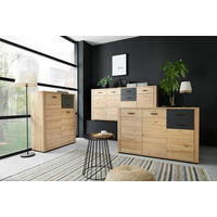 SIDEBOARD 137,6/88,7/38 cm  in Anthrazit, Eiche Artisan  - Anthrazit/Eiche Artisan, Konventionell, Holzwerkstoff/Kunststoff (137,6/88,7/38cm) - Xora
