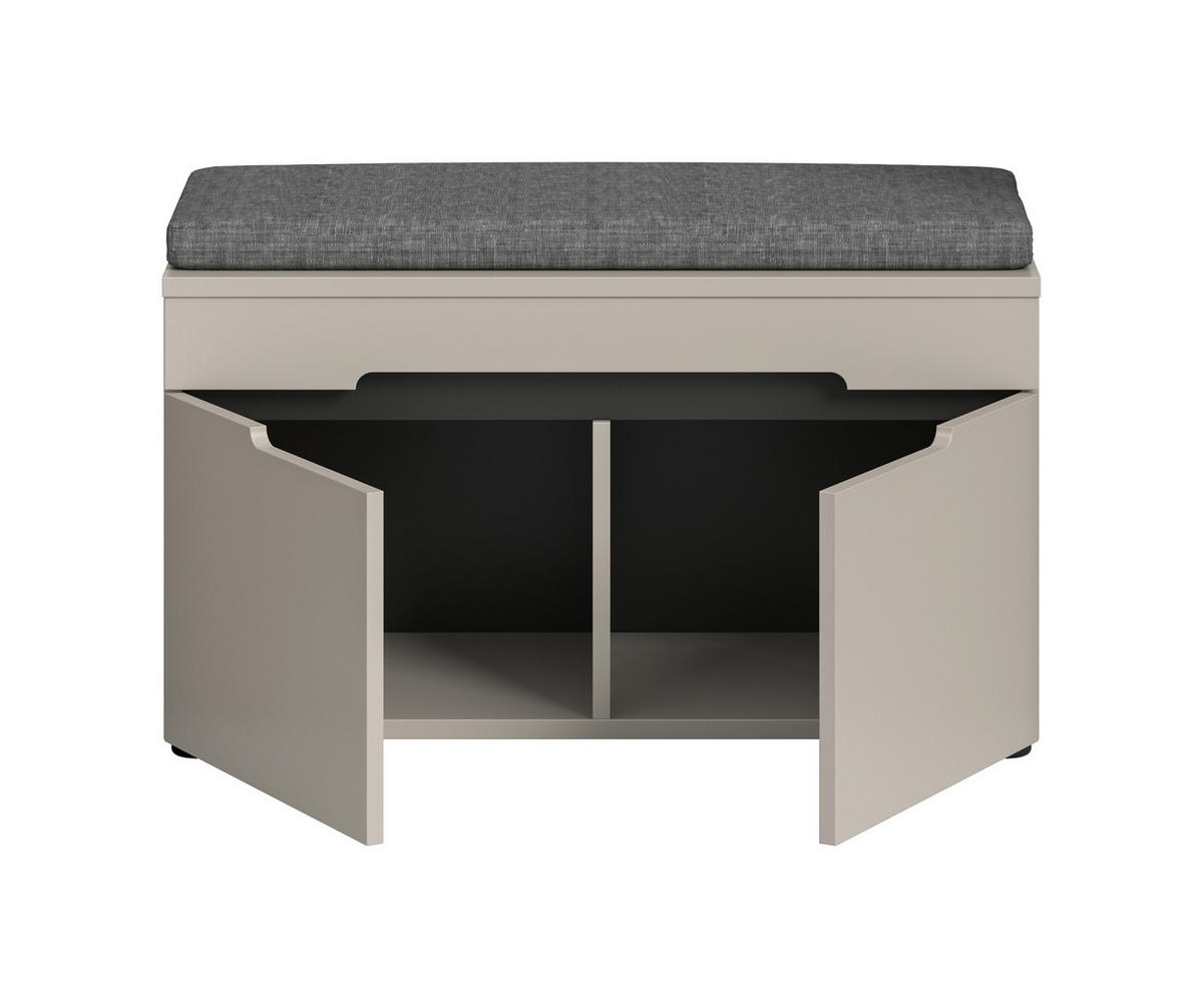 GARDEROBENBANK  in 80/45/37 cm  - Kaschmir/Schwarz, Design, Holzwerkstoff/Kunststoff (80/45/37cm) - MID.YOU
