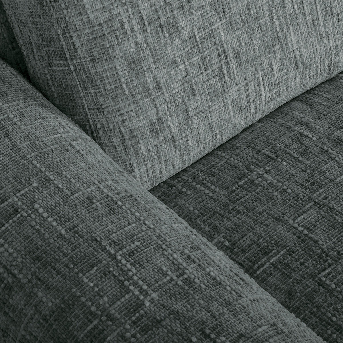 ECKSOFA SPRING Anthrazit Webstoff Zierkissen  - Anthrazit/Schwarz, Design, Textil/Metall (273/250cm) - Livetastic
