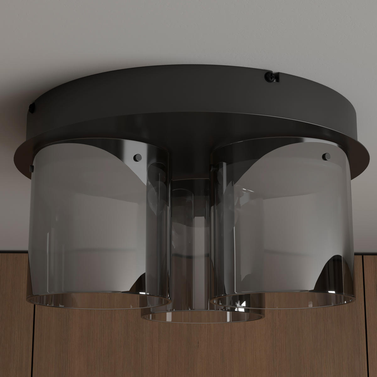 LED PLAFONJERA Baia  - crna, Dizajnerski, staklo/metal (49/25cm) - Dieter Knoll