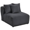 SOFAELEMENT in Flachgewebe, Teddystoff Dunkelgrau  - Dunkelgrau, Trend, Textil (85/70/122cm) - Livetastic
