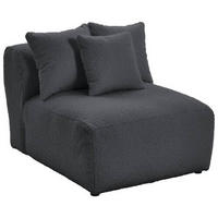 SOFAELEMENT in Flachgewebe, Teddystoff Dunkelgrau  - Dunkelgrau, Trend, Textil (85/70/122cm) - Livetastic