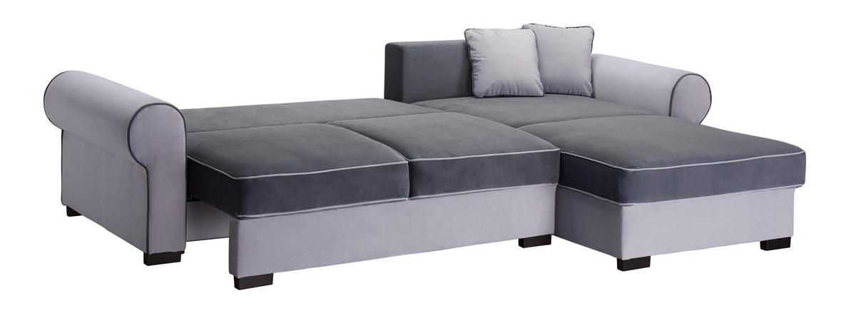 WOHNLANDSCHAFT Creme, Naturfarben Mikrofaser  - Creme/Braun, ROMANTIK / LANDHAUS, Kunststoff/Textil (310/193cm) - Livetastic