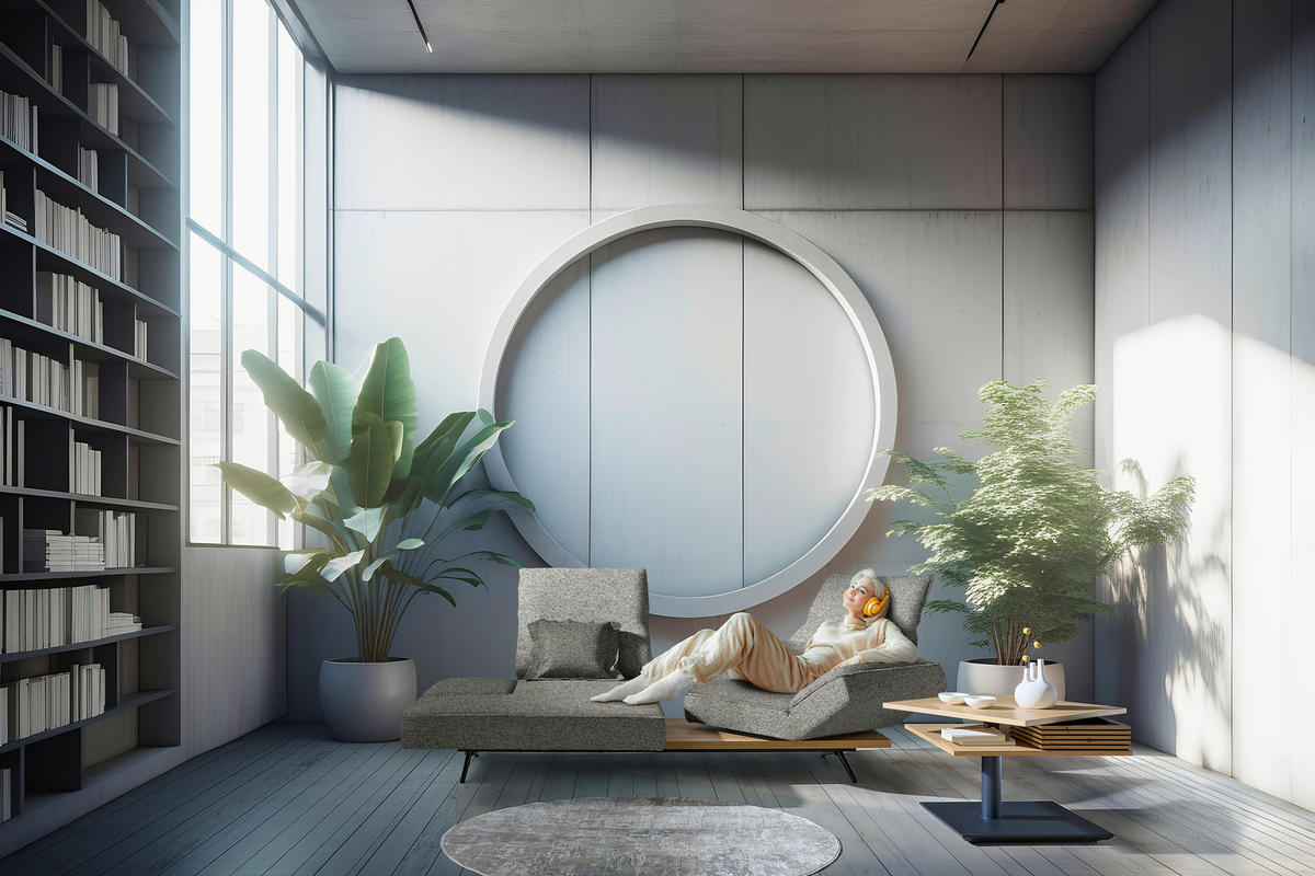 ECKSOFA  in Chenille Graubraun  132/240 cm  - Graubraun/Schwarz, Design, Holz/Textil (132/240cm) - Koinor