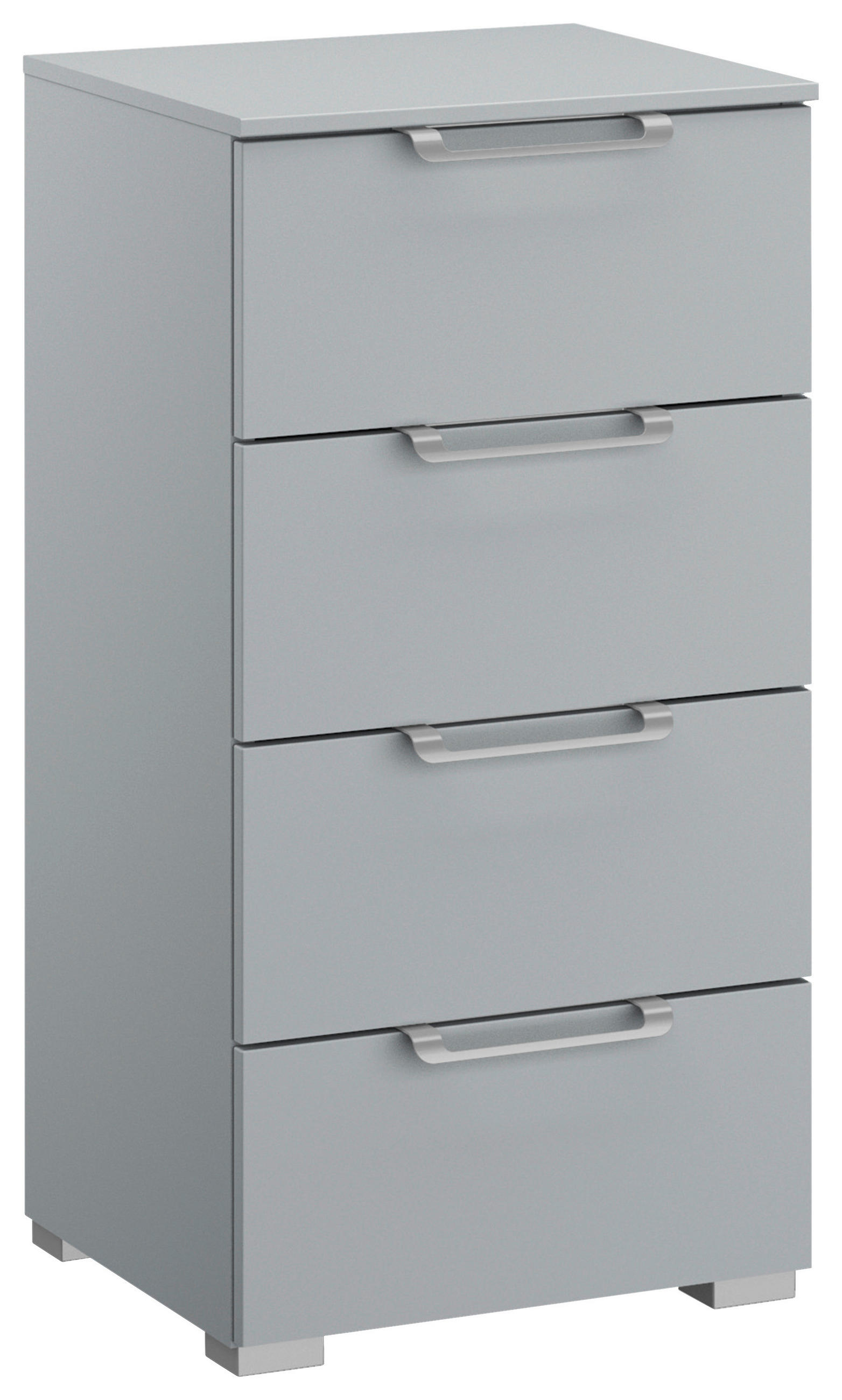 KOMMODE 40/81/42 cm Hellgrau  - Silberfarben/Hellgrau, Design, Holzwerkstoff/Kunststoff (40/81/42cm) - Novel