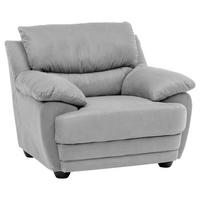 SESSEL in Mikrofaser Hellgrau  - Hellgrau/Schwarz, Design, Kunststoff/Textil (117/97/100cm) - Livetastic