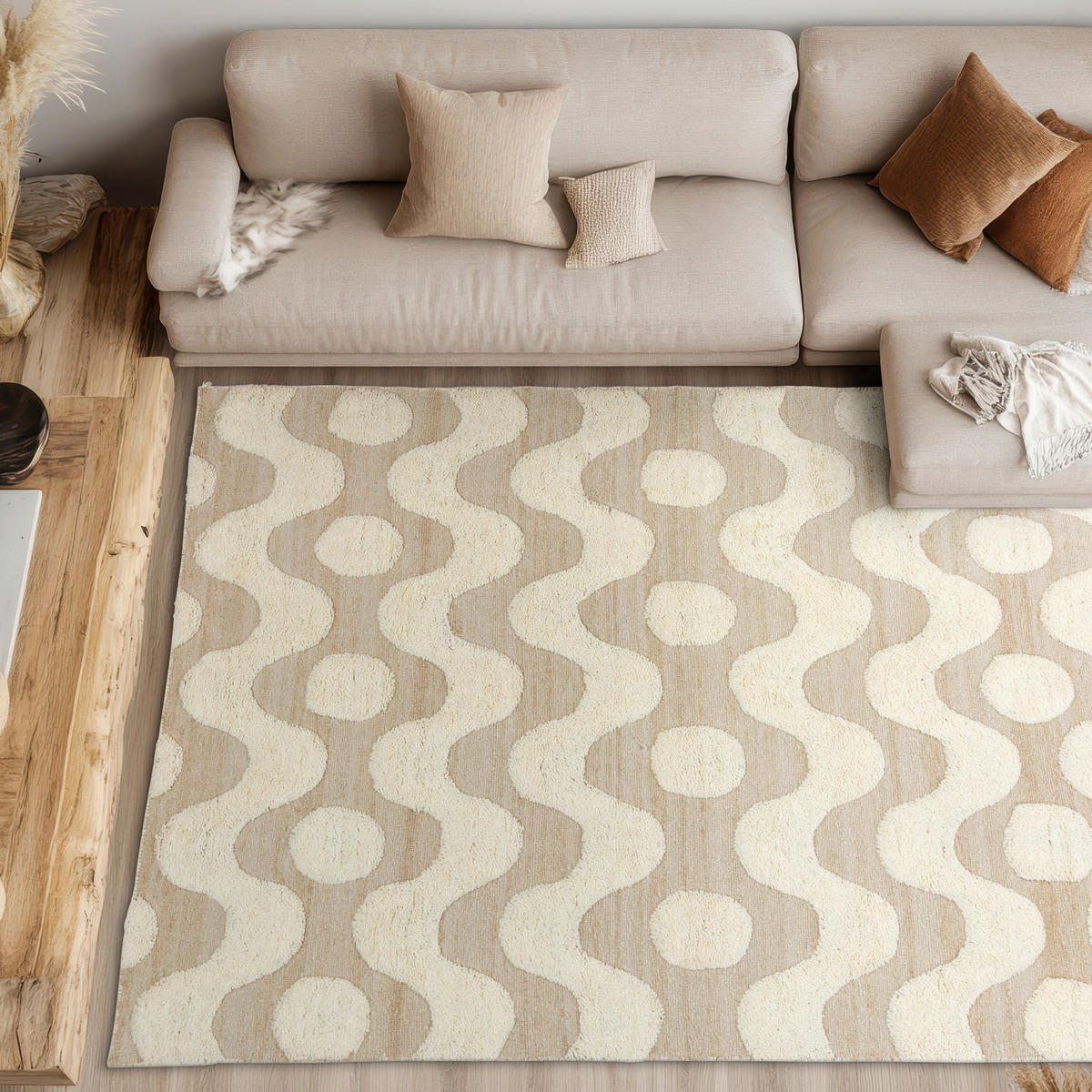 WEBTEPPICH 120/170 cm Milena Naturfarben rechteckig  - Naturfarben, Basics, Kunststoff/Textil (120/170cm) - Schöner Wohnen