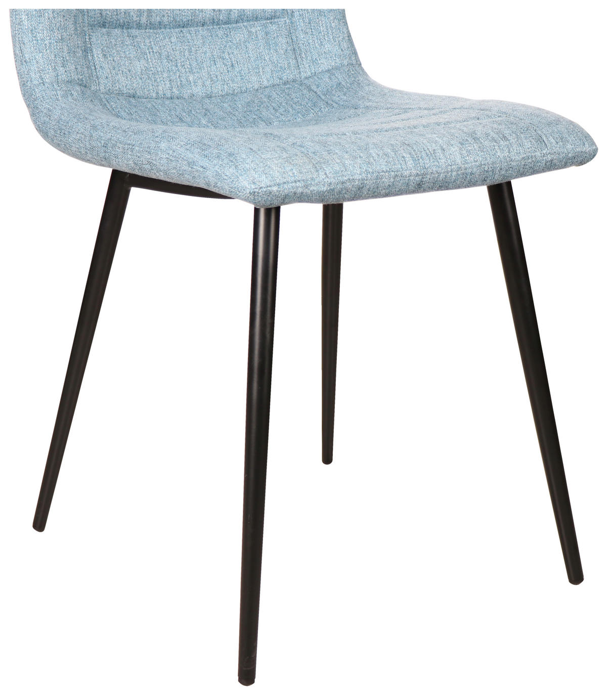 STOL, kovina, tekstil modra, črna  - modra/črna, Design, kovina/tekstil (45/86/55cm) - Xora