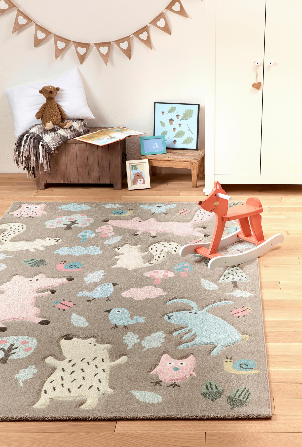 KINDERTEPPICH 133/200 cm Forest Tier  - Taupe, Trend, Textil (133/200cm) - Sigikid